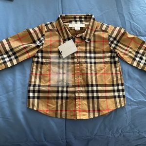 Burberry button down shirt 6 months